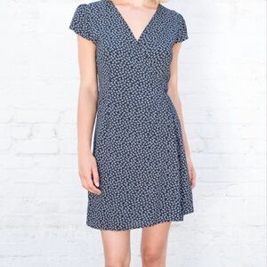 Brandy Melville Navy Blue Floral Robbie
Wrap Dress